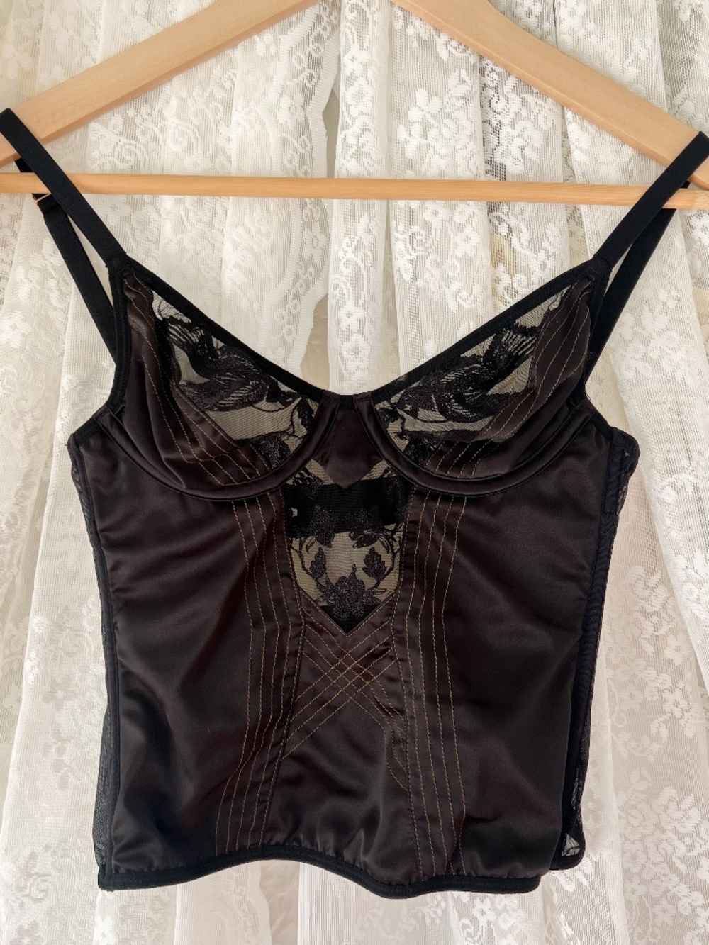 Thistle and Spire Floral Embroidered Underwire Bustier